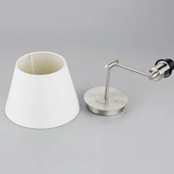Lindby vegglampe Pola, 30 cm, nikkel, uttrekkbar, tekstil Online