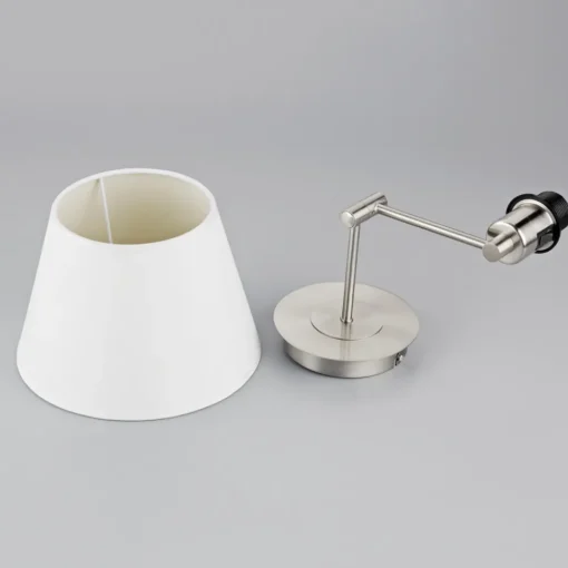 Lindby vegglampe Pola, 30 cm, nikkel, uttrekkbar, tekstil Online