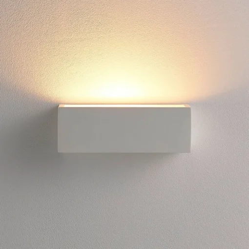 Lindby vegglampe Santino, 22 cm, gips, G9, lakkerbar| Led-Innendørs|Vegglamper