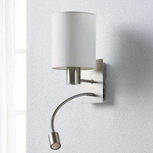 Lindby vegglampe Shajan, sett med 2, 29 cm, E27, LED-leselampe| Vegglamper