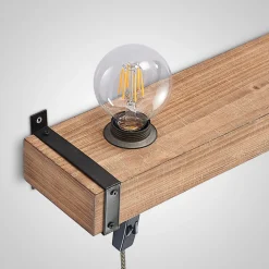 Lindby vegglampe Sverina, 40 cm, tre, støpsel, E27 Online
