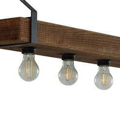 Lindby vegglampe Vatana, tre, støpsel, USB-port, 80 cm| Vegglamper