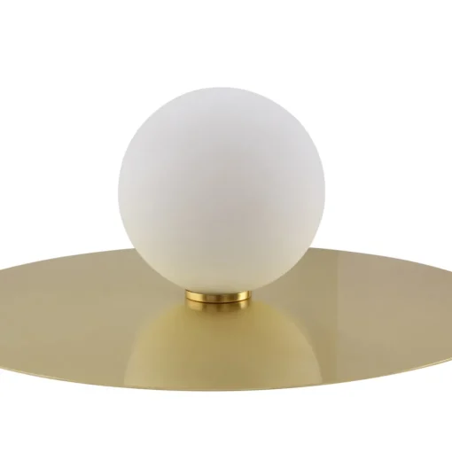 Lindby vegglampe Zain, gull/hvit, glass, Ø 33 cm, G9 Outlet