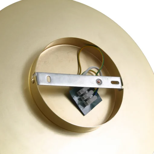 Lindby vegglampe Zain, gull/hvit, glass, Ø 33 cm, G9 Outlet