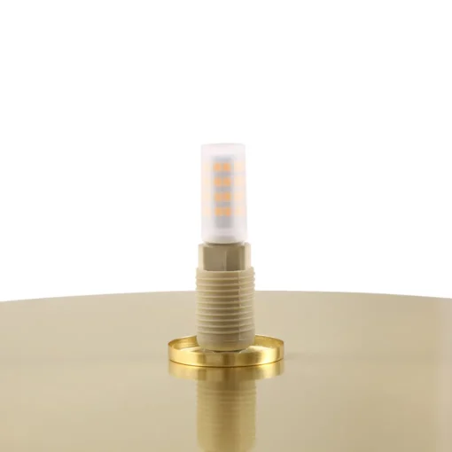 Lindby vegglampe Zain, gull/hvit, glass, Ø 33 cm, G9 Outlet