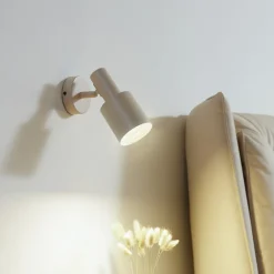 Lindby veggspot Ovelia, beige, metall, E27 Online
