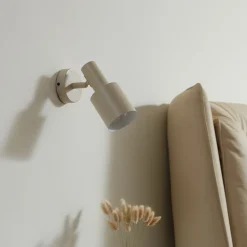 Lindby veggspot Ovelia, beige, metall, E27 Online