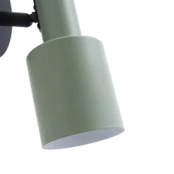 Lindby veggspot Ovelia, grønn/svart, metall, E27| Vegglamper