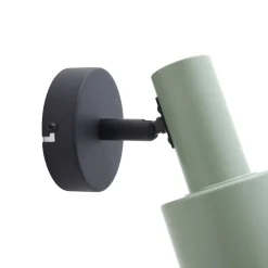Lindby veggspot Ovelia, grønn/svart, metall, E27| Vegglamper