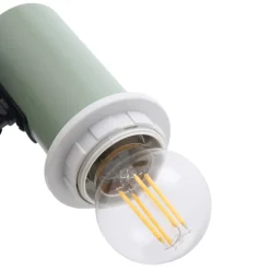 Lindby veggspot Ovelia, grønn/svart, metall, E27| Vegglamper