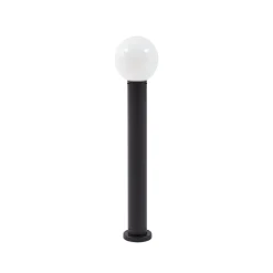 Lindby veilampe Dangan, hvit, høyde 90 cm, glass, metall| Gatebelysning Med Sensor|Terrassebelysning