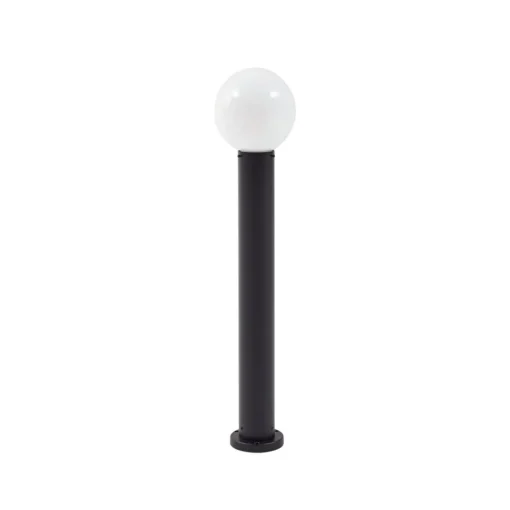 Lindby veilampe Dangan, hvit, høyde 90 cm, glass, metall| Gatebelysning Med Sensor|Terrassebelysning