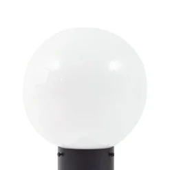 Lindby veilampe Dangan, hvit, høyde 90 cm, glass, metall| Gatebelysning Med Sensor|Terrassebelysning
