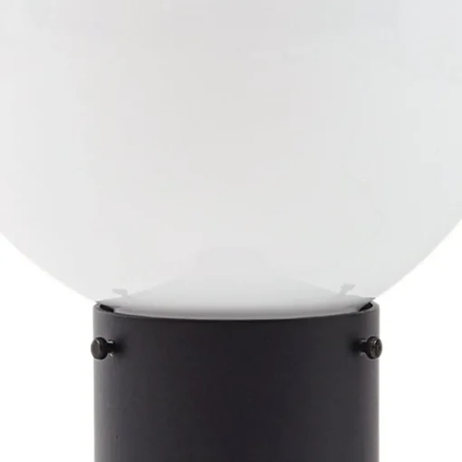Lindby veilampe Dangan, hvit, høyde 90 cm, glass, metall| Gatebelysning Med Sensor|Terrassebelysning