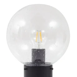 Lindby veilampe Dangan, klar, 90 cm, glass, sensor| Gatebelysning Med Sensor|Utebelysning Med Sensor