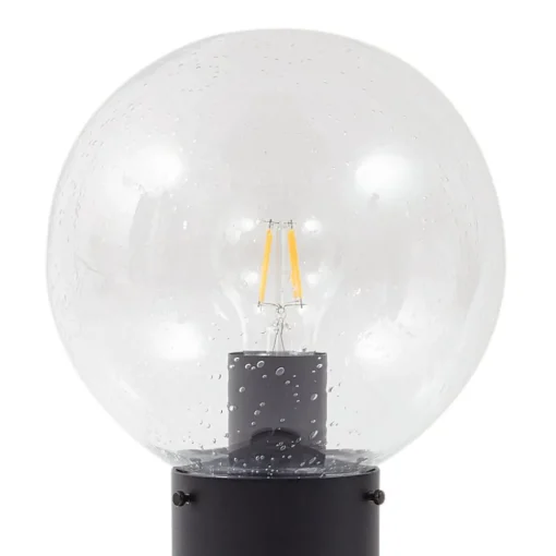 Lindby veilampe Dangan, klar, 90 cm, glass, sensor| Gatebelysning Med Sensor|Utebelysning Med Sensor