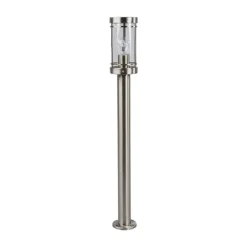Lindby veilampe Djori, 80 cm, aluminiumsfarget, stål, E27| Sokkellamper|Gatebelysning, Pullert Belysning