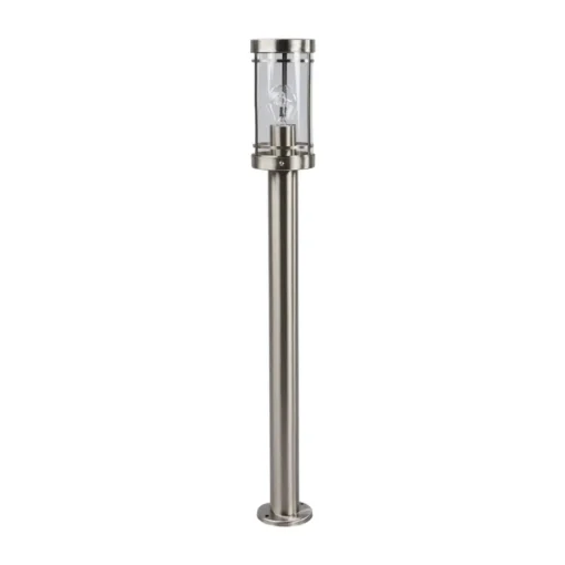Lindby veilampe Djori, 80 cm, aluminiumsfarget, stål, E27| Sokkellamper|Gatebelysning, Pullert Belysning