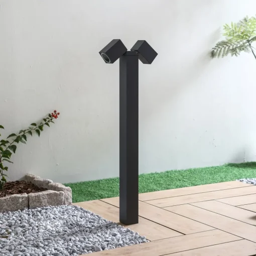Lindby veilampe Othil, 2 lyskilder, 80 cm, antrasitt, metall| Gatebelysning, Pullert Belysning