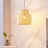 Lindby Venora hengelampe, Ø 40 cm, ett nivå, bambus, E27| Pendellamper