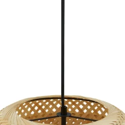 Lindby Venora hengelampe, Ø 40 cm, ett nivå, bambus, E27| Pendellamper