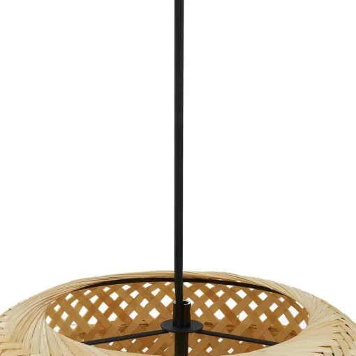 Lindby Venora hengelampe, Ø 40 cm, ett nivå, bambus, E27| Pendellamper