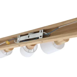 Lindby Wanessa downlight, 67 cm, 4 lyskilder, tre, hvit, E14