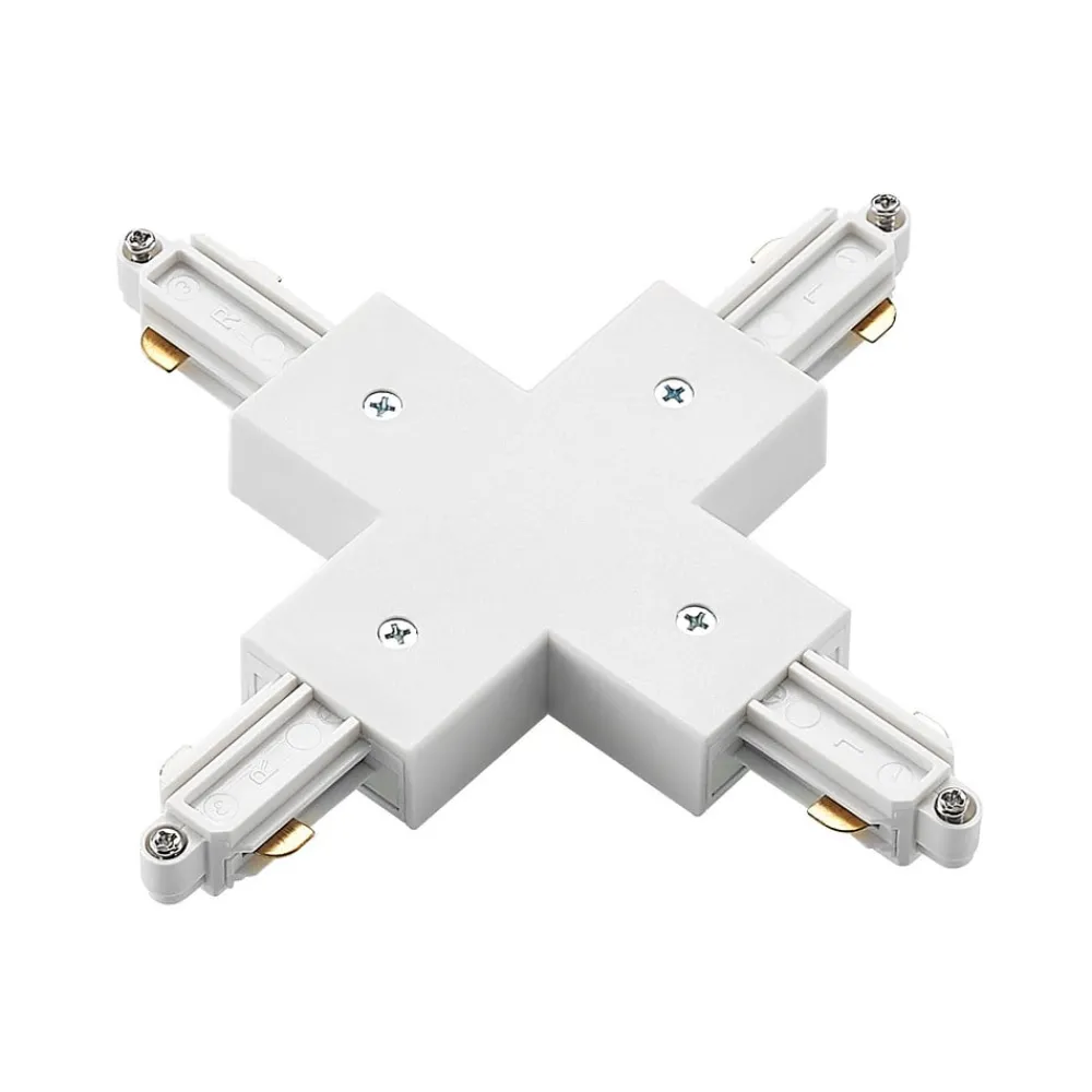 Lindby X-connector Linaro, hvit, 1-fase system| Skinnesystem