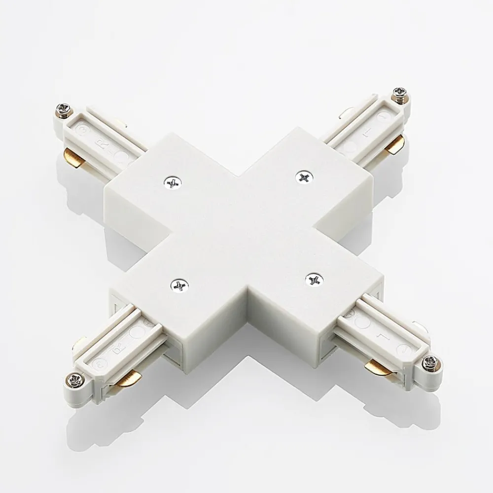 Lindby X-connector Linaro, hvit, 1-fase system| Skinnesystem