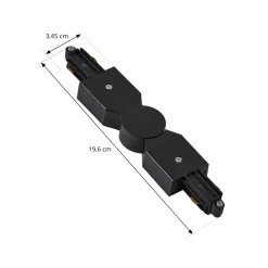 Lindby -kontakt Linaro, svart, justerbar, 1-fase| Skinnesystem