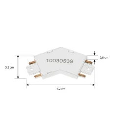 Lindby -kontakt Lumaro, hvit, 135°, plast Best