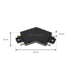 Lindby -kontakt Lumaro, svart, 135°, plast Best