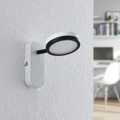 Lindby -spot Vesim, hvit, 1-lys, 15 cm høy, jern Online