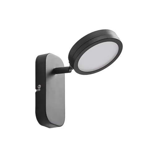 Lindby -spot Vesim, svart, 1-lys, 15 cm høy, jern| Spotter I Tak