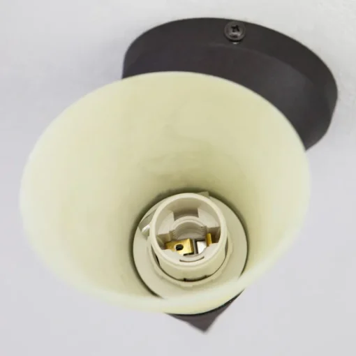 Lindby -vegglampe Alva, rustfarget, glass, 34 cm høy, E14| Design- Og Hotellbelysning|Vegglamper