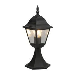 Trio Lighting Livenza-sokkelampe, svart, høyde 39 cm, aluminium, IP44 New