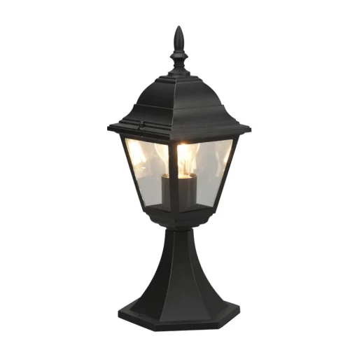 Trio Lighting Livenza-sokkelampe, svart, høyde 39 cm, aluminium, IP44 New