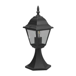 Trio Lighting Livenza-sokkelampe, svart, høyde 39 cm, aluminium, IP44 New