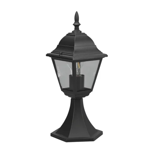 Trio Lighting Livenza-sokkelampe, svart, høyde 39 cm, aluminium, IP44 New