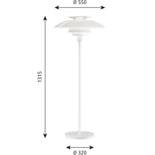 Louis Poulsen PH 80 gulvlampe, hvit| Gulvlamper