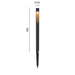 Louis Poulsen Veilampe 840 svart 70 cm stikkontakt Best