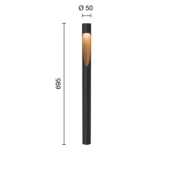 Louis Poulsen Veilampe 840 svart 70 cm stikkontakt Best