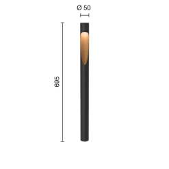 Louis Poulsen veilampe Flindt, 930 svart 70 cm sokkel 24 V| Gatebelysning, Pullert Belysning