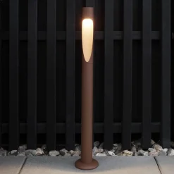 Louis Poulsen veilampe Flindt, 930, corten 70 cm sokkel 24 V| Gatebelysning, Pullert Belysning