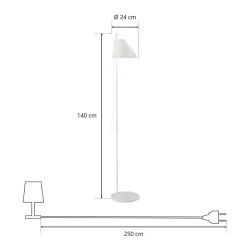 Louis Poulsen Yuh LED-designgulvlampe, hvit Sale