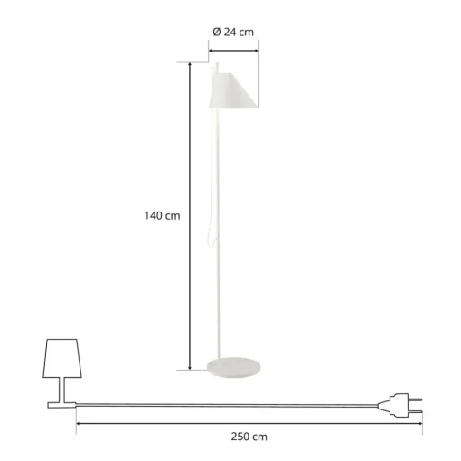 Louis Poulsen Yuh LED-designgulvlampe, hvit Sale