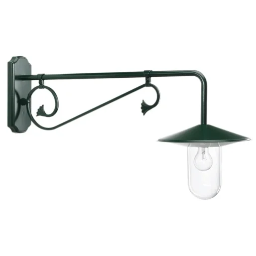 K.S. Verlichting Louvre utendørs vegglampe, projeksjon 90 cm grønn/klar| Vegglamper Utendørs