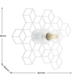 Lucande Alexaru vegglampe, ruter, hvit Discount