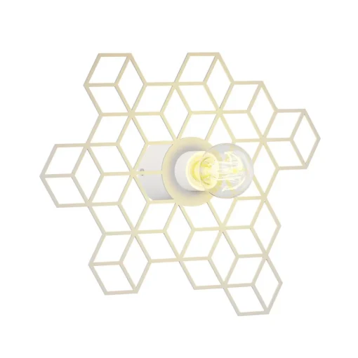 Lucande Alexaru vegglampe, ruter, hvit Discount