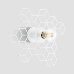 Lucande Alexaru vegglampe, ruter, hvit Discount
